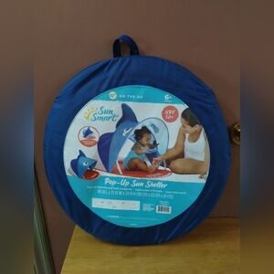 New Sun smart on the go baby beach shark canopy pop up sun shelter